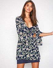 Glamorous Floral Wrap Flounce Dress