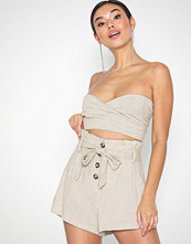NLY Trend Tie Waist Linen Shorts