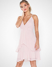 NLY Eve Flounce Bottom Frill Dress Dusty Pink