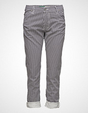 Please Jeans Fancy Stripe Bukser Med Rette Ben Blå PLEASE JEANS