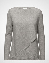 Davida Cashmere Wrap Front Sweater Strikket Genser Grå Davida Cashmere