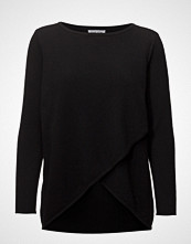 Davida Cashmere Wrap Front Sweater Strikket Genser Svart DAVIDA CASHMERE