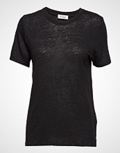 Rodebjer Ninja Linen T-shirts & Tops Short-sleeved Svart RODEBJER