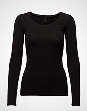 Only Onllive Love New Ls O-Neck Top Noos T-shirts & Tops Long-sleeved Svart ONLY