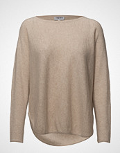 Davida Cashmere Curved Sweater Strikket Genser Creme Davida Cashmere