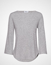 Davida Cashmere Quarter Wide Sleeve Sweater Strikket Genser Grå Davida Cashmere