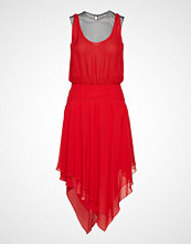 Karl Lagerfeld Silk Ggt & Mesh Evening Dress Kort Kjole Rød KARL LAGERFELD