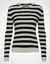 Superdry Luxe Mini Cable Knit Strikket Genser Hvit SUPERDRY