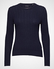 Superdry Luxe Mini Cable Knit Strikket Genser Blå SUPERDRY