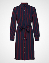 Calvin Klein Fluid Stp Shirt Dres Knelang Kjole Blå CALVIN KLEIN