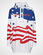 Calvin Klein Flag Hoodie Dress, 9 Kort Kjole Hvit CALVIN KLEIN JEANS
