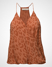 Rabens Saloner Bright Leopard Camisole Top T-shirts & Tops Sleeveless Oransje RABENS SAL R