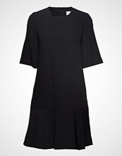 Calvin Klein Smooth Twill Wide Slv Dress Ss Kort Kjole Svart CALVIN KLEIN