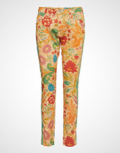 Please Jeans Plain Red Flower Bukser Med Rette Ben Multi/mønstret PLEASE JEANS