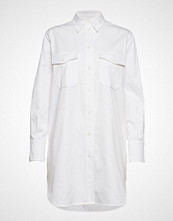 Calvin Klein Police Pkt Tunic Dre Knelang Kjole Hvit CALVIN KLEIN