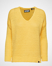 Superdry Eloise Textured Open Knit Strikket Genser Gul SUPERDRY