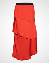 Six Ames Samour Knelangt Skjørt Rød SIX AMES