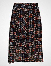 Six Ames Florence Knelangt Skjørt Blå SIX AMES