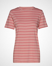 Selected Femme Slfmy Perfect Ss Tee Thin Stripe Color T-shirts & Tops Short-sleeved Rosa SELECTED FEMME
