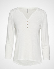 Only Onlelena 3/4 Placket Top Jrs T-shirts & Tops Long-sleeved Hvit ONLY