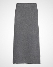 Davida Cashmere A-Line Skirt Knelangt Skjørt Grå DAVIDA CASHMERE