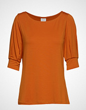 Vila Vipenni Boat Neck 2/4 Sleeve T-Shirt T-shirts & Tops Short-sleeved Oransje VILA