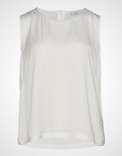 Violeta by Mango Rhinest Satin Top T-shirts & Tops Sleeveless Hvit VIOLETA BY MANGO