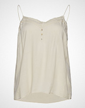 Violeta by Mango Lace Detail Top T-shirts & Tops Sleeveless Creme VIOLETA BY MANGO