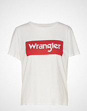 Wrangler Logo Tee T-shirts & Tops Short-sleeved Hvit WRANGLER