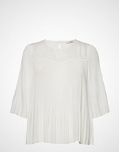 Only Onlpetunia 3/4 Plisse Top Wvn T-shirts & Tops Long-sleeved Hvit ONLY
