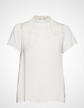 Only Onlfirst Ss Lace Top Noos Wvn T-shirts & Tops Short-sleeved Hvit ONLY