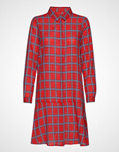Denim Hunter Dhfrankie Shirt Dress Knelang Kjole Rød DENIM HUNTER