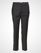 Filippa K Emma Cropped Cool Wool Trouser Bukser Med Rette Ben Svart FILIPPA K