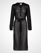 Saint Tropez U6038, Woven Shirt Dress Below Knee Knelang Kjole Svart SAINT TROPEZ