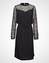 Saint Tropez U6037, Dress Woven On Knee Knelang Kjole Svart SAINT TROPEZ