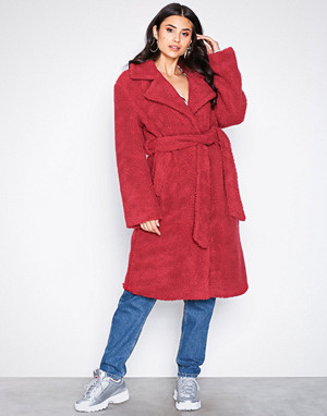 NLY Trend kåpe, Tie Waist Teddy Coat NLY Trend kåpe, Tie Waist Teddy Coat