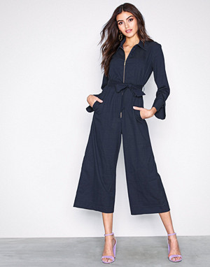 Closet jumpsuit, Navy Wide Leg Shirt Jumpsuit Closet jumpsuit, Navy Wide Leg Shirt Jumpsuit