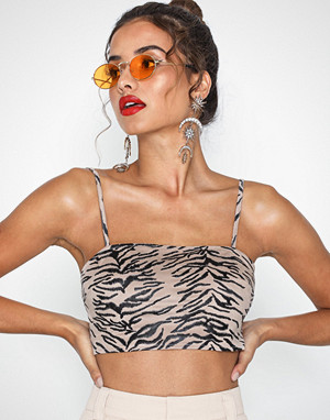 Missguided singlet, Animal Print Bralet Missguided singlet, Animal Print Bralet