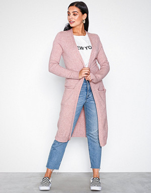 Vila kardigan, Viril L/S Long Knit Cardigan-Noos Rosa Vila kardigan, Viril L/S Long Knit Cardigan-Noos Rosa