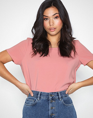 Vila T-skjorte, Vilaia S/S Top - Noos Lys rosa Vila T-skjorte, Vilaia S/S Top - Noos Lys rosa