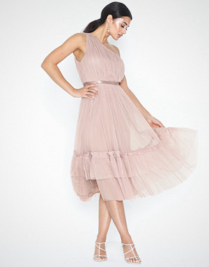 Anaya kjole, Gathered Tulle Midi Dress Anaya kjole, Gathered Tulle Midi Dress