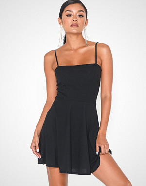 strapless open back dress Shop Black Rib Skater Dress - for Women | OUTZIDR main image 1