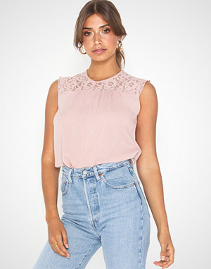 Only singlet, Onlkarmen S/L Top Wvn Noos Lys rosa Only singlet, Onlkarmen S/L Top Wvn Noos Lys rosa