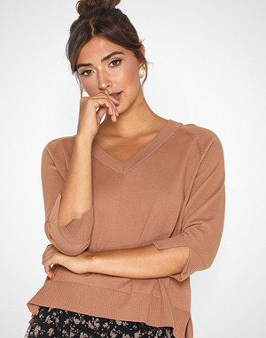 Selected Femme genser, Slfthea 3/4 Knit V-Neck B Selected Femme genser, Slfthea 3/4 Knit V-Neck B