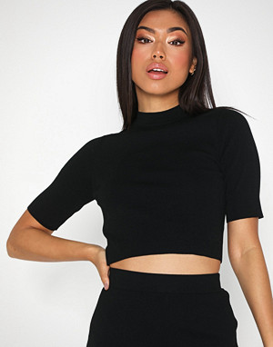 Noisy May T-skjorte, Nmelliott S/S Cropped T-Neck Knit 4 Noisy May T-skjorte, Nmelliott S/S Cropped T-Neck Knit 4