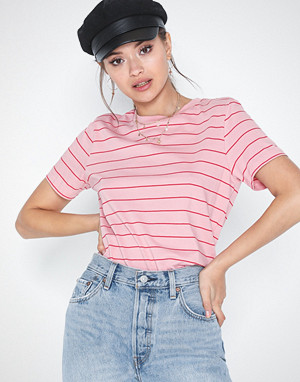 Selected Femme T-skjorte, Slfmy Perfect Ss Tee Thin Stripe Co