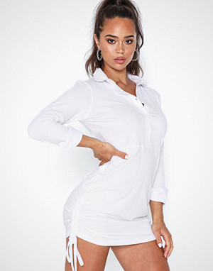Missguided kjole, Ruched Side Jersey Shirt Dress Missguided kjole, Ruched Side Jersey Shirt Dress