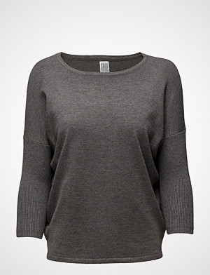Saint Tropez genser, Knit Blouse W Rib Sl Strikket Genser Grå SAINT TROPEZ Saint Tropez genser, Knit Blouse W Rib Sl Strikket Genser Grå SAINT TROPEZ
