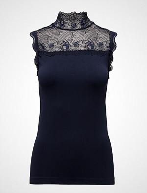 Minus bluse, Vanessa High Neck Bluse Ermeløs Svart MINUS