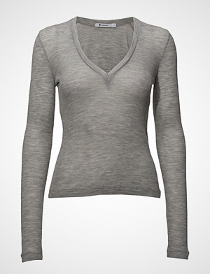 T by Alexander Wang genser, Sheer Wooly Rib Deep V-Neck L/S Top T by Alexander Wang genser, Sheer Wooly Rib Deep V-Neck L/S Top